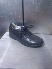 Neue WALDLÄUFER Halbschuhe Gr 38 (5) Weite K schwarz Leder Sneaker #1755