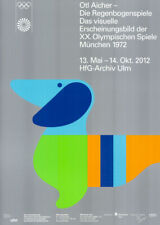 Otl Aicher - Die Regenbogenspiele Ausstellungsplakat A1 Motiv "Waldi" OLYMPIA
