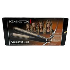 REMINGTON Haarglätter Glätteisen S6500 sleek & curl Smart LCD-Anzeige Keramik