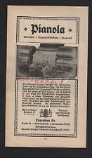 BERLIN, Werbung 1911, Coralion Co. Pianola-Spieler Metrostyle-Linie