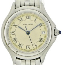 Cartier Panthere Cougar, Damen- Quarzuhr, Edelstahl Ref. 987906  Ø26mm, 1990er