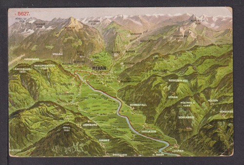 Ansichtskarte meran südtirol - ansichtskarte,