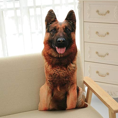 Wolfshund plüschkissen - 3d,
