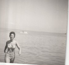 Vintage Foto Hübsche Frau im