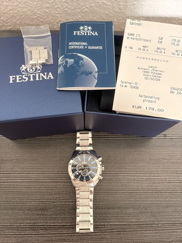 Festina herrenuhr edelstahl - herrenuhr,