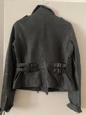 damen lederjacke, grau Größe 36, ESPRIT echtes Lammleder, neuwertig