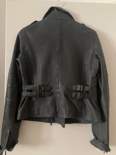 Damen lederjacke grau größe - damen, lederjacke,