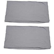 2er Pack Kissenbezug Kissenhülle 40x80 cm grau Uni Kopfkissen Hülle Baumwolle