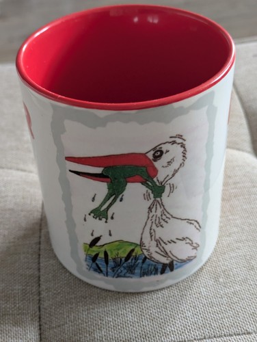 Tasse rot bedruckt - in, „never