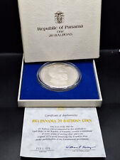 Republic of Panama One 20 Balboas 1974 Zertifikat Franklin Mint 925 Silber 130g