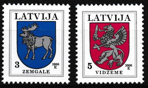 Lettland freimarken wappen - lettland,