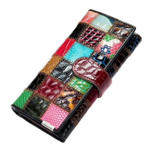 Bunte patchwork geldbörse - bunte, aus