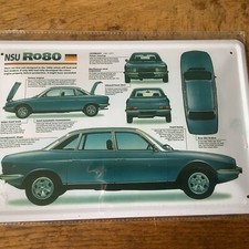 Blechschild Schild 20x30, NSU RO 80 Wankel Kreiskolben Infoschild PK5