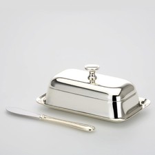 Butterdose Buttermesser Silber