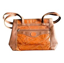 Vintage MC Marc Chantal Ledertasche Patchwork Braun 90er Boho Schultertasche