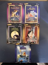 2019 HOT WHEELS POP CULTURE DISNEY CLASSICS SET REAL RIDERS MULAN,,Aladdin OVP