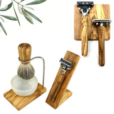 Hochwertig Olivenholz Bad Rasur Geschenk Halterung Badezimmer Pflege Herren Dame