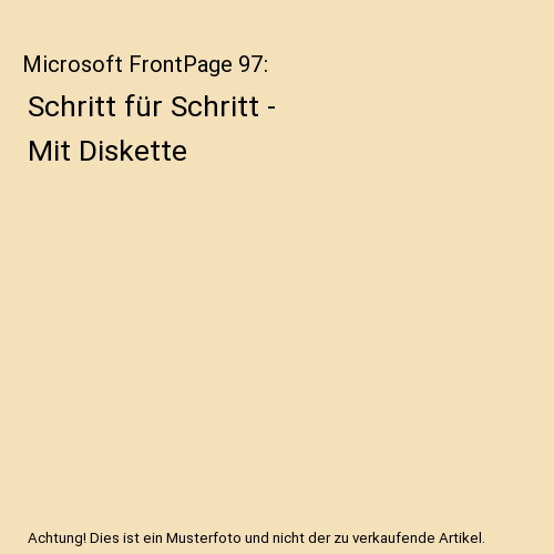 Microsoft frontpage - frontpage, 97