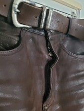 Braune motorrad lederhose - braune,