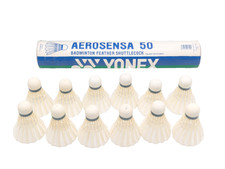 Yonex Aerosensa 50 Naturfederball Badminton  12 stk Speed 3 Gänsefeder