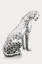 XXL Leopard Keramik 80 cm