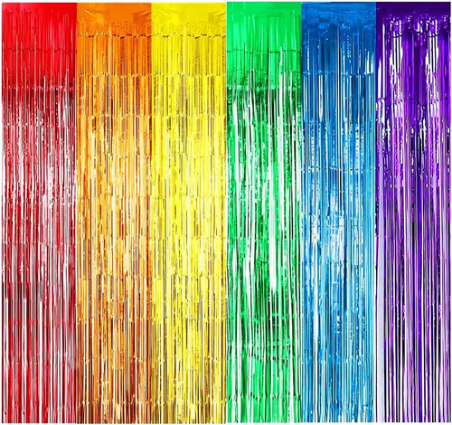 Lametta vorhänge regenbogen - vorhänge,