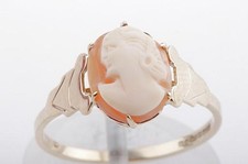 Gemmenring antik Gemme 375 9K Gelb Gold Gr 53 Top! -