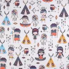 Baumwollstoff weiß mit