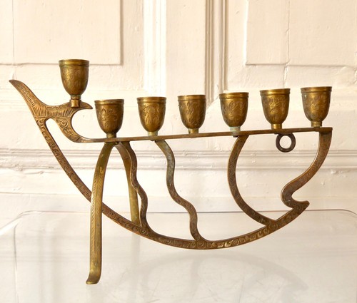 Armiger messing leuchter - 7-armiger,
