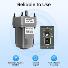 AC 220V 40W 15K Gear Motor 1 Phase Elektromotor Getriebemotor mit Drehzahlregler
