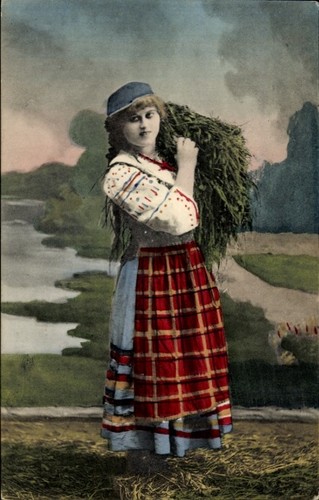 Polnische frau in - ak,