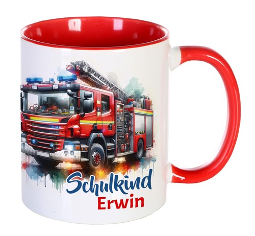 Tasse schulkind feuerwehr mit - tasse,