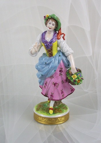 Volkstedt figur mädchen mit - volkstedt,