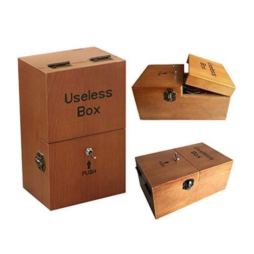 Useless box wooden funny - box,