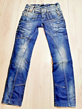 ABGEFAHRENE CIPO & BAXX JEANS DAMEN DENIM HOSE OLDSCHOOL USED ROCKER RAW W29 L32