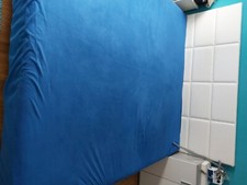 Softside Wasserbett dual Komplett mit Unterbau und 6 Schubladen auf Rollen Buche