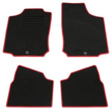 Fußmatten Set für Opel Corsa C 2000-2003 Matten Autoteppiche Rand Rot