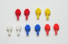 PUSCHEL BOMMEL FEDER ROT GELB WEISS BLAU HELL PLAYMOBIL > Hut Tschakko Dreispitz