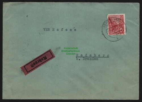 B12783 ddr brief rohrpost - b12783,