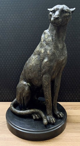 Bronzefigur 38cm leopard - bronzefigur,