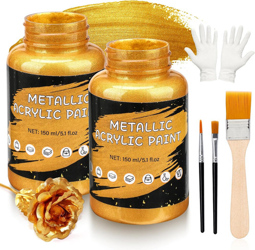 Acrylfarbe metallic gold - acrylfarbe,