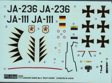 Fujimi 35139 Decals 1:72 - Canadair F-86 Sabre Mk.6 - JG 71 Richthofen