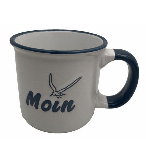 Kaffeebecher moin mit möwe - kaffeebecher,