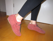 ZARA  Mokassin Indianer Halbschuh ECHT-LEDER:oben+unten Fransen flach SLIPPER 39