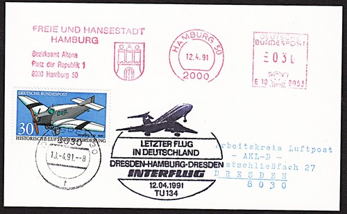 Interflug 1991 hamburg - ✈interflug,