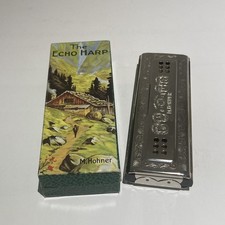 Mundharmonika "The Echo Harp" Vintage Hohner Germany mit Original Karton