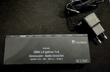 Feintech VSP01403 HDMI 4K60Hz Splitter Verteiler 1x4 mit Scaler +Audio Extractor