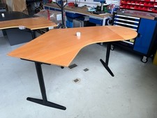 IKEA Büroschreibtisch Effektiv/Galant incl. Rollcontainer, Optik Buche