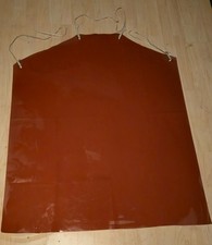 Gummischürze DDR reines Gummi mit Latz Maße 109x86 cm gekürzt leichte Spuren