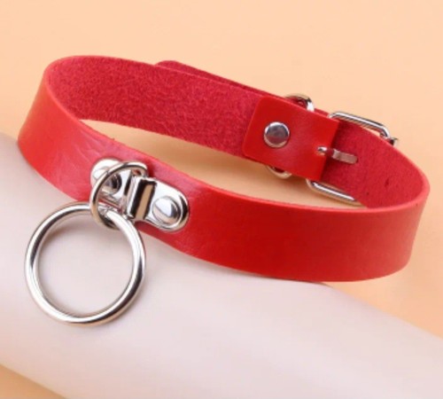 Halskette leder rock - halskette,